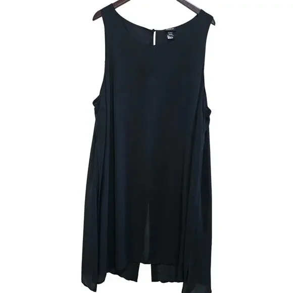 Torrid Black Chiffon Sleeveless Swing Tank Top Plus Size 3 (3x) - Picture 6 of 6